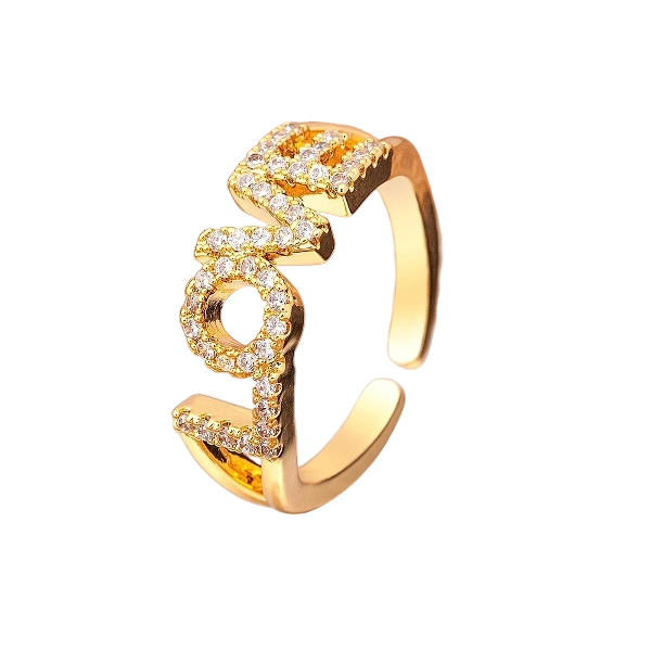 Crystal LOVE Ring
