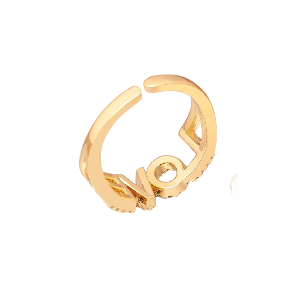 Crystal LOVE Ring