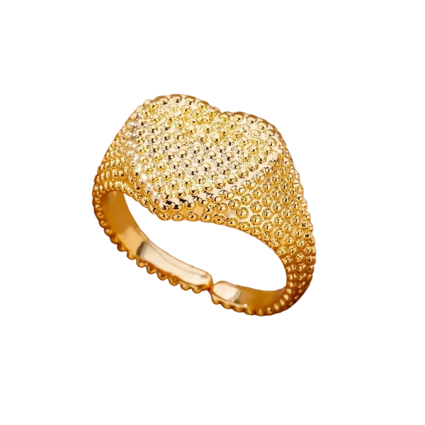 Wave Bound Heart Ring