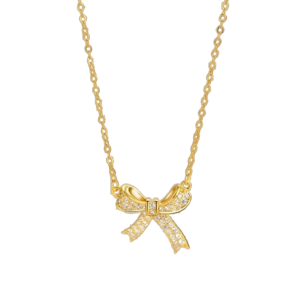 Sparkle Bow Necklace